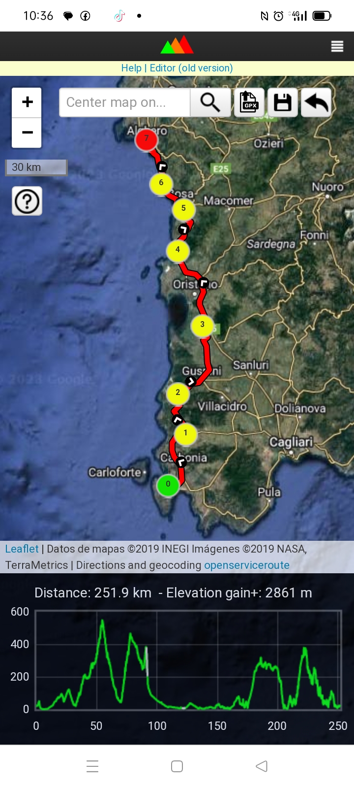 Isola di Sant'Antioco (Sardegna) - Alghero 245km